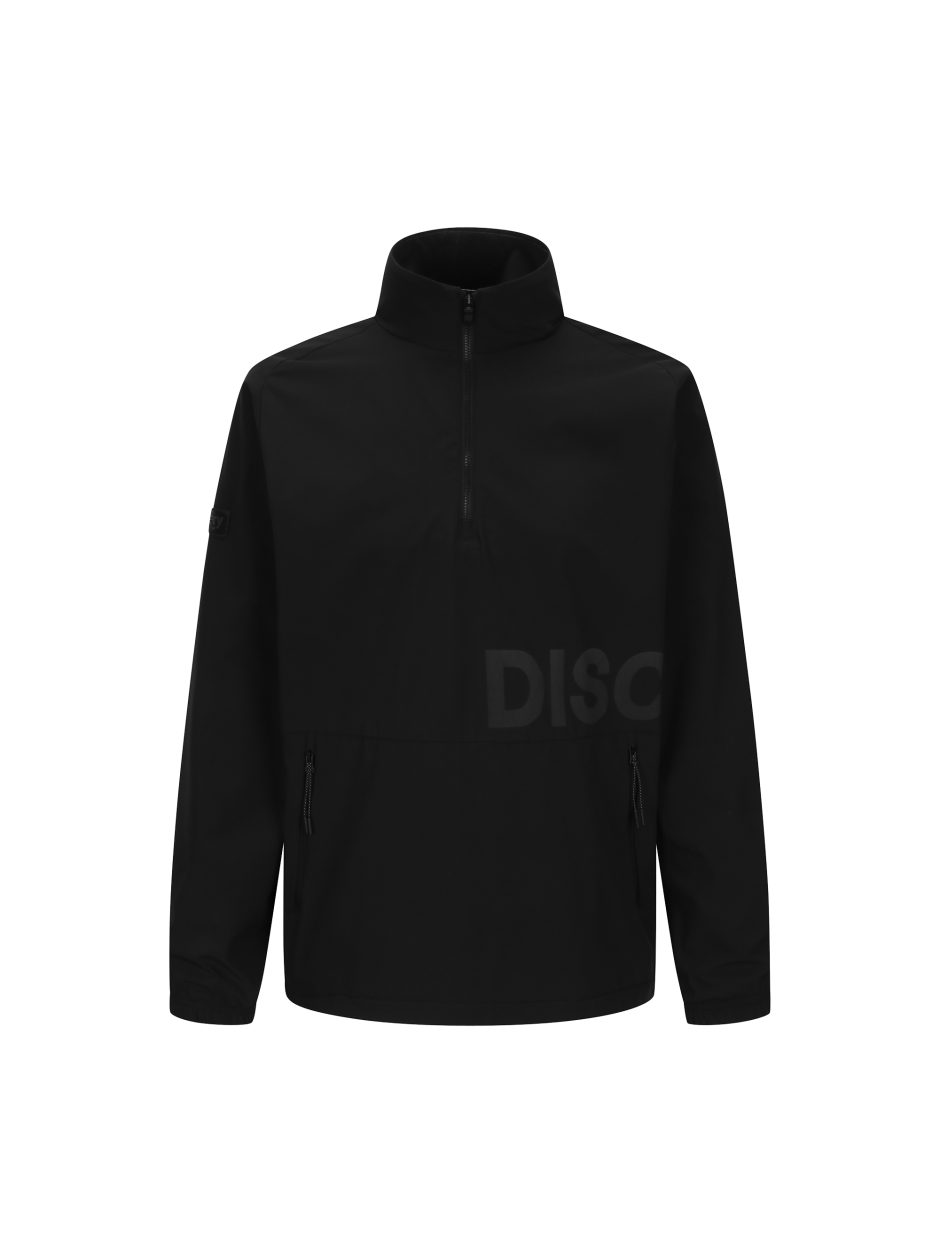 Discovery 高領 彈性 大字標 風衣 夾克 外套 黑色 男