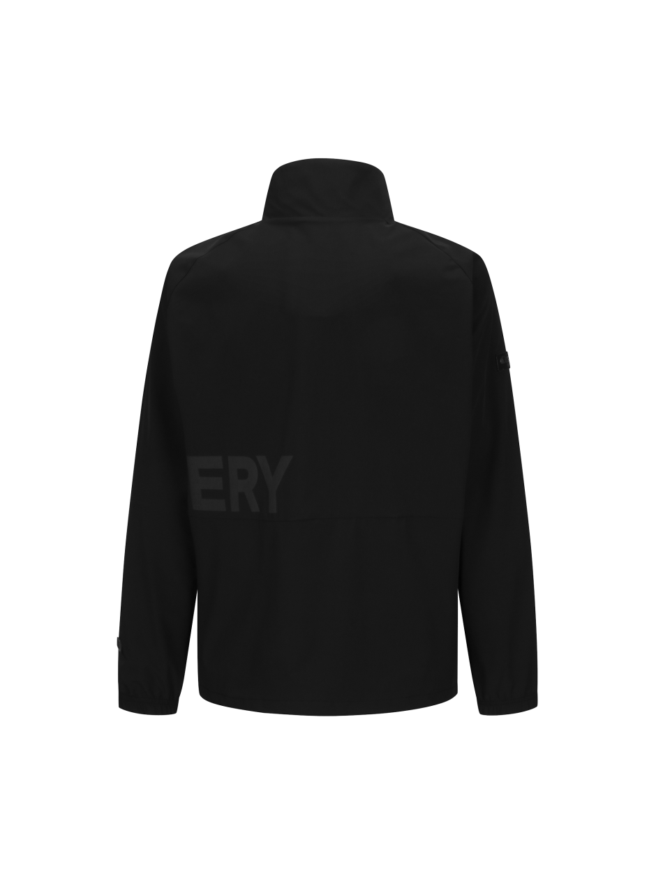 Discovery 高領 彈性 大字標 風衣 夾克 外套 黑色 男