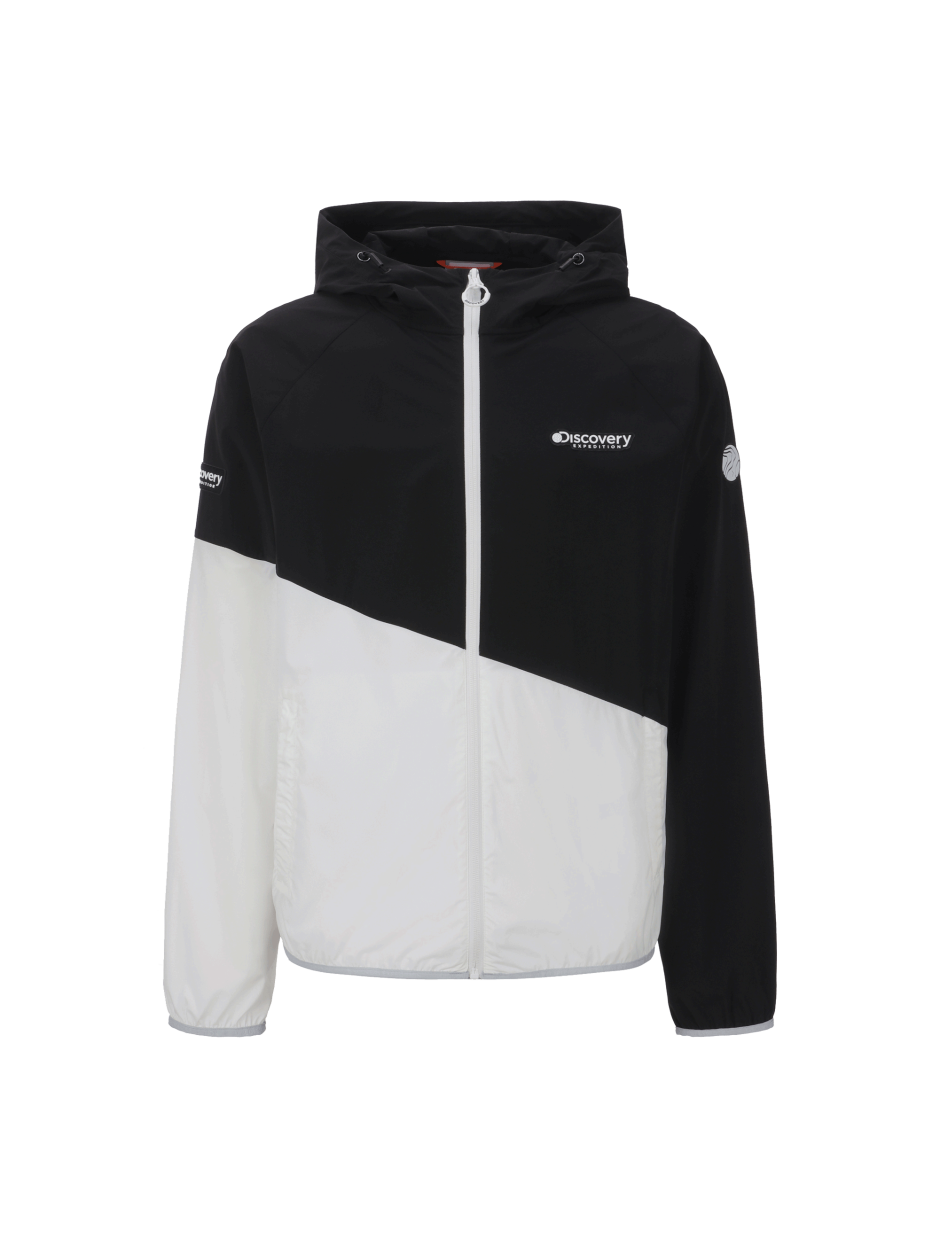 Discovery Innoblock 輕便 連帽 夾克 外套 黑白拚色 男