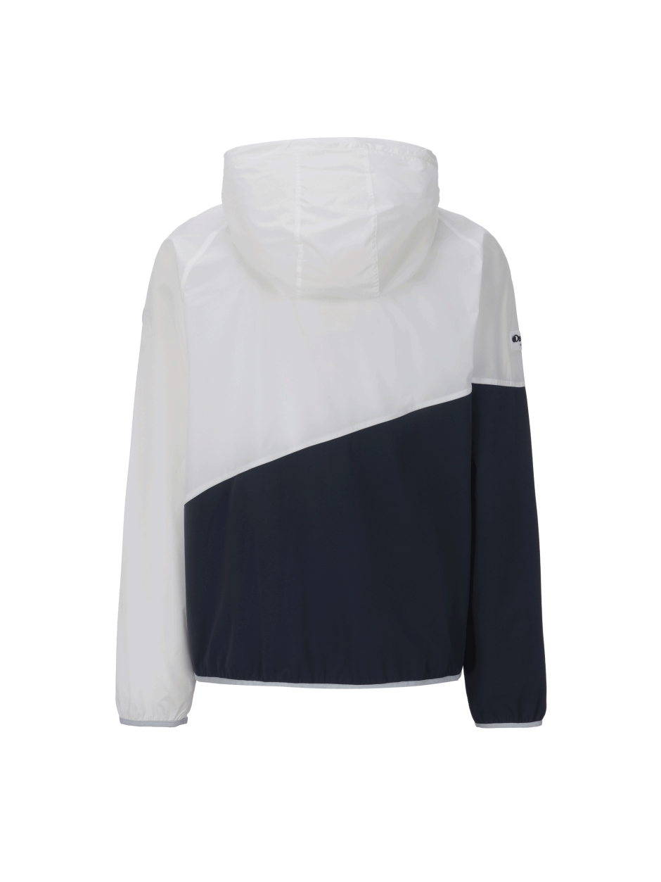 Discovery Innoblock 輕便 連帽 夾克 外套 白海軍藍拚色 男