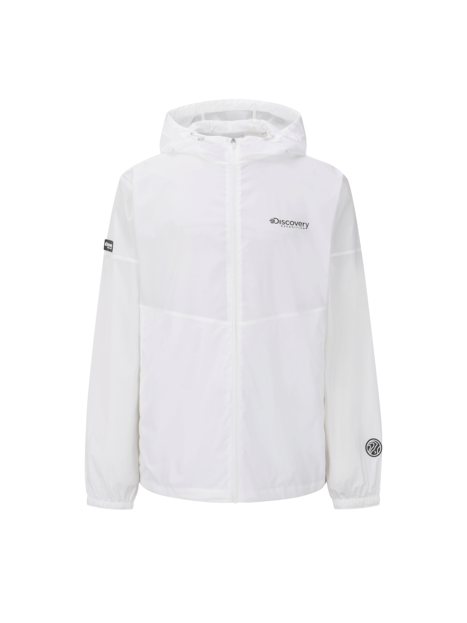 Discovery 輕便風 激光 風衣 夾克 外套 白色 男
