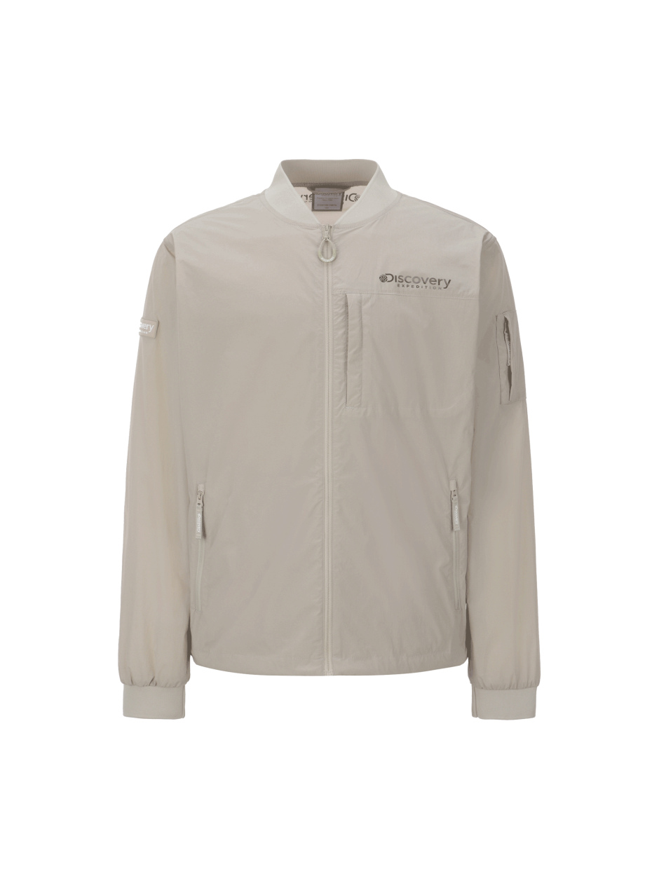Discovery 輕便 塑腰 收邊 夾克 外套 卡其色 男