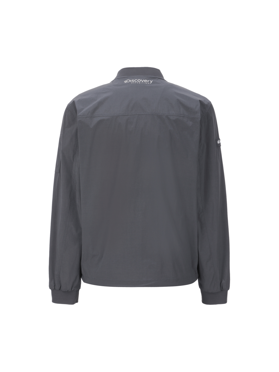 Discovery 輕便 塑腰 收邊 夾克 外套 鐵灰色 男