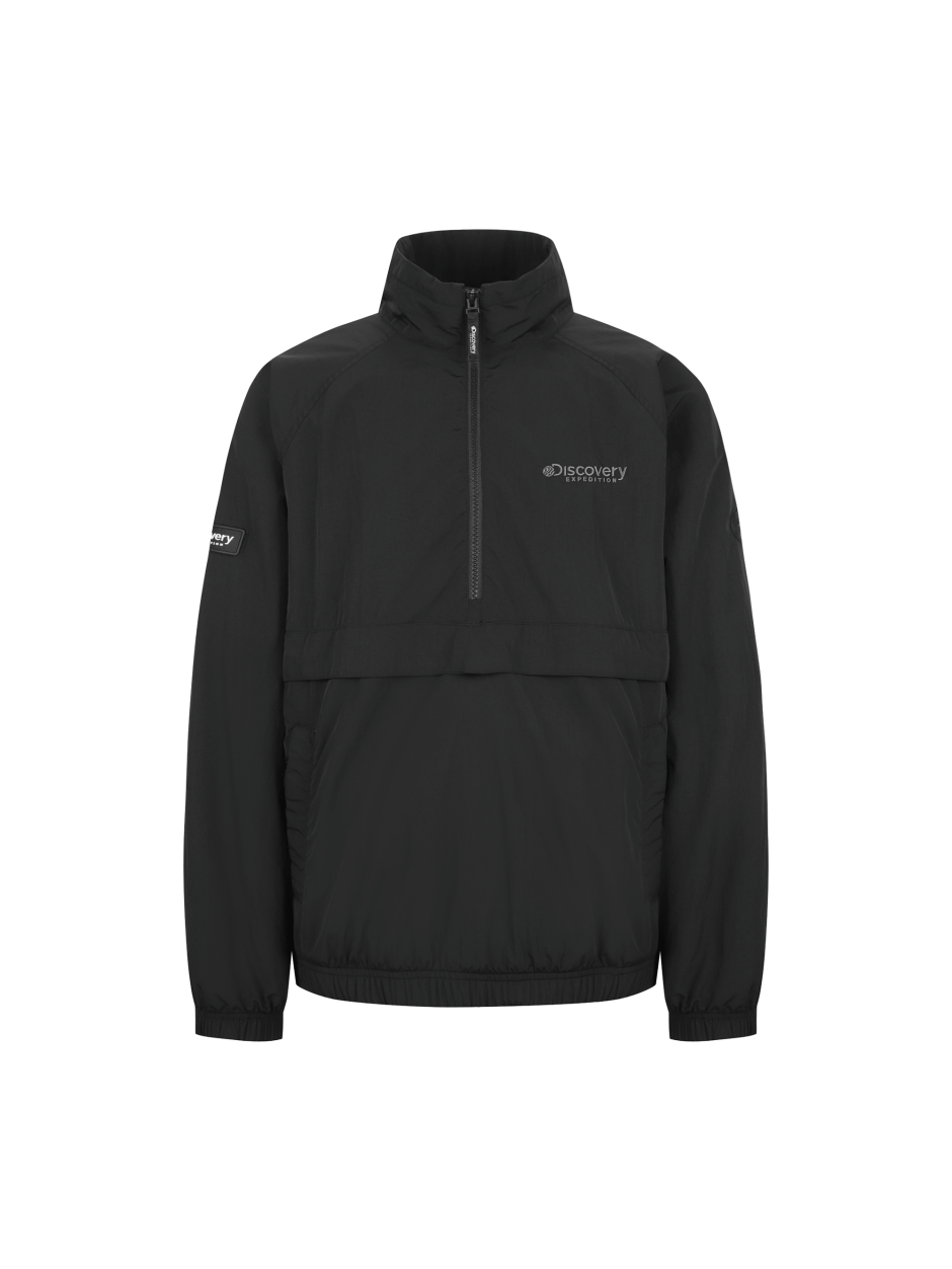 Discovery 高領風衣 小LOGO 夾克 外套 黑色 男