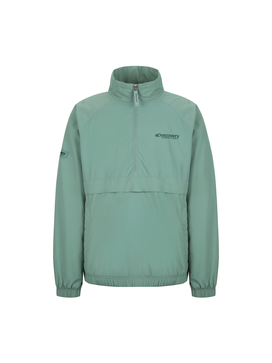 Discovery 高領風衣 小LOGO 夾克 外套 綠色 男