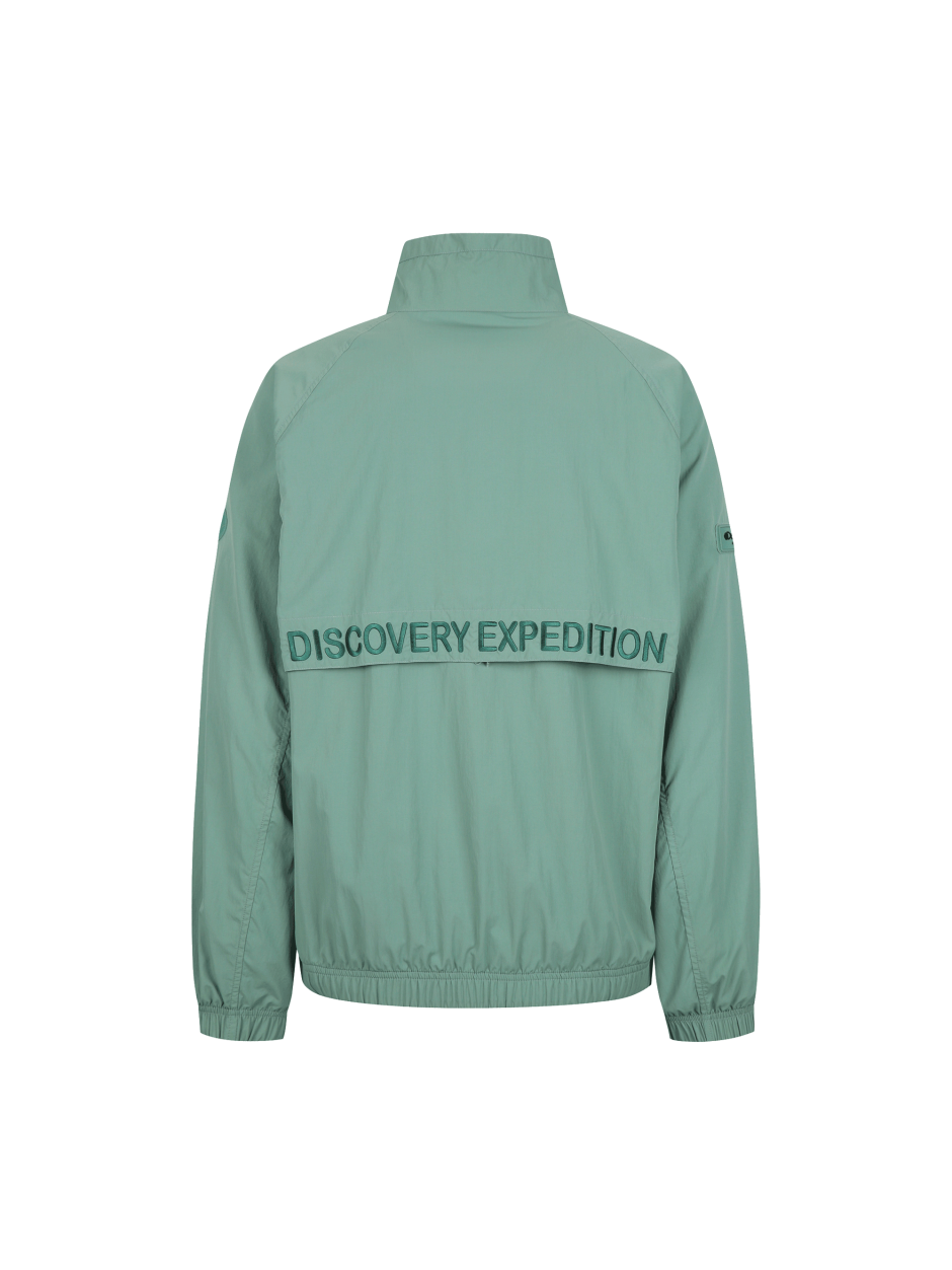 Discovery 高領風衣 小LOGO 夾克 外套 綠色 男