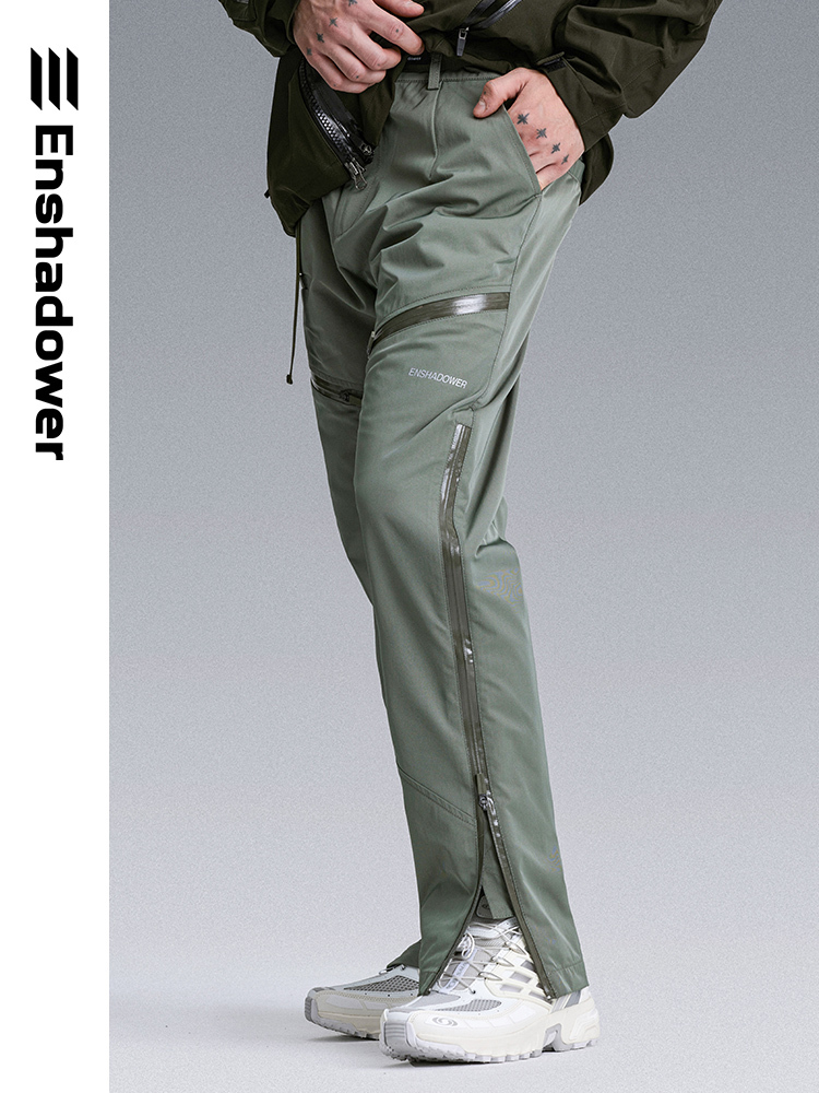 ENSHADOWER隱蔽者 光感防水拉鍊機能直筒長褲