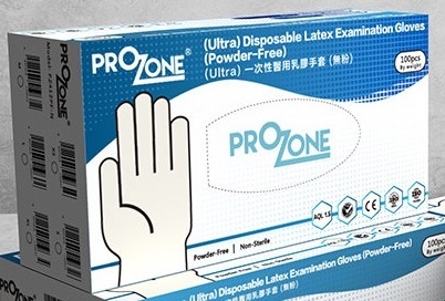 (Ultra)Prozone 一次性醫用乳膠手套(無粉) (100隻) - 中碼)