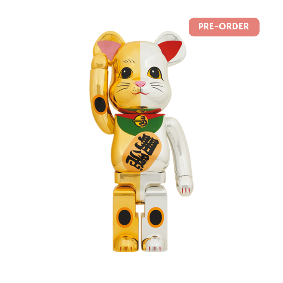 BE@RBRICK 招き猫 金×赤 1000％ 銀×黒 1000％ セット | www 