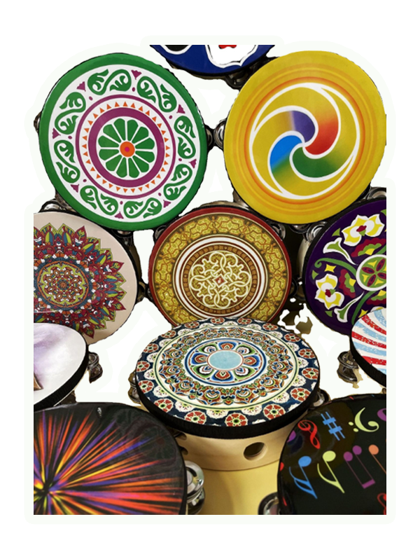 樂器 舞蹈演出專業手拍鼓鈴15厘米 QM935