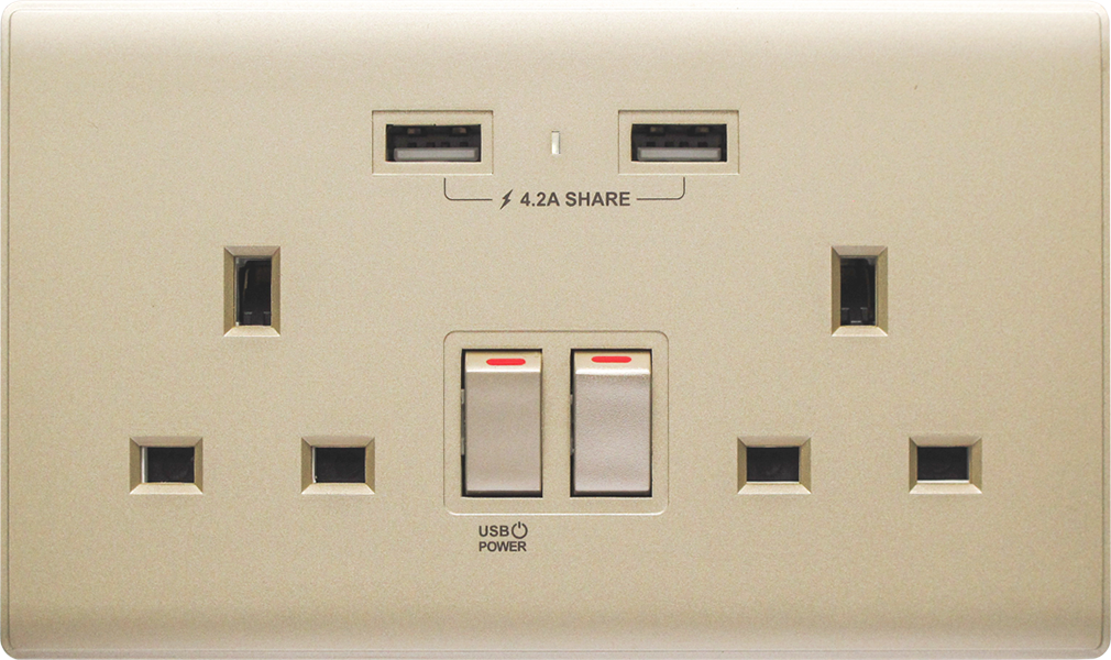 【香濱金】M2K USB 孖蘇《4.2A》色彩系列