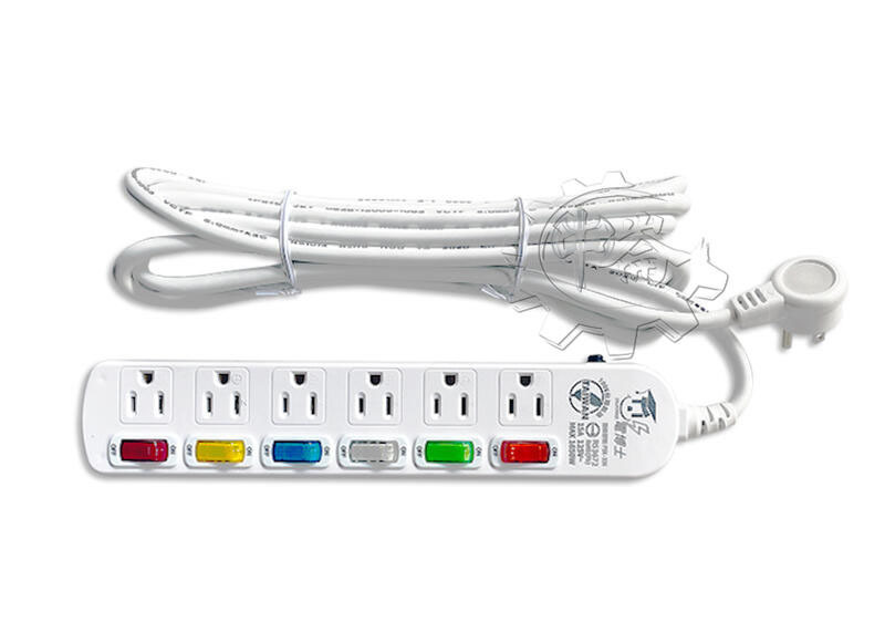 ＊中崙五金【附發票】電博士 電腦延長線6開6插 (6尺.9尺.15尺) PSG-366 過載安全裝置 檢驗合格