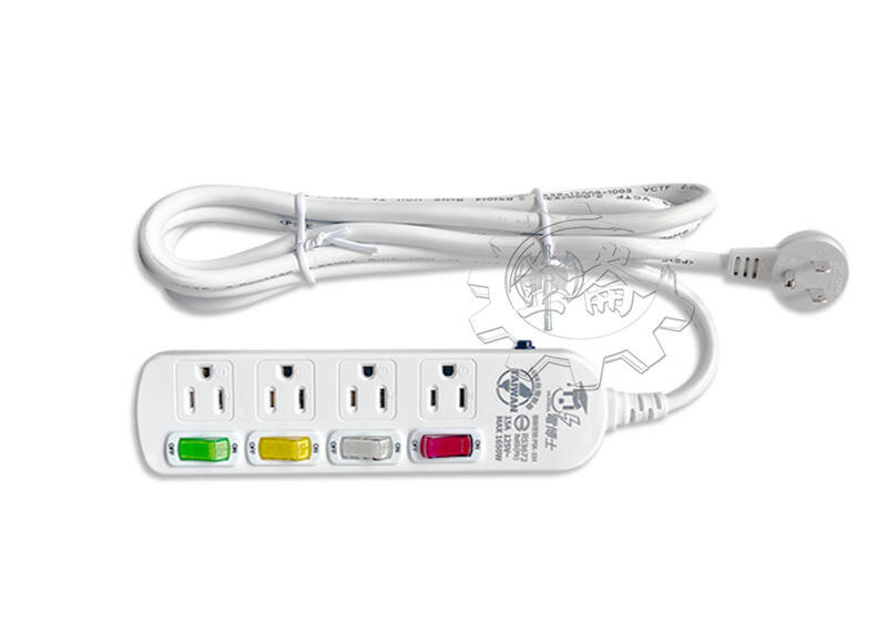 ＊中崙五金【附發票】電博士 電腦延長線4開4插 (6尺.9尺.15尺) PSG-344 過載安全裝置 檢驗合格