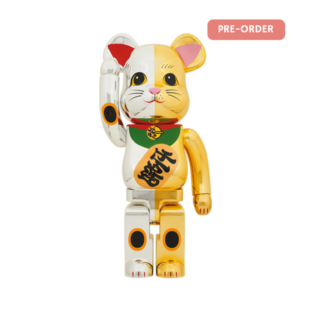 BE@RBRICK 招き猫1000％ 招き猫開運銀×千万両金