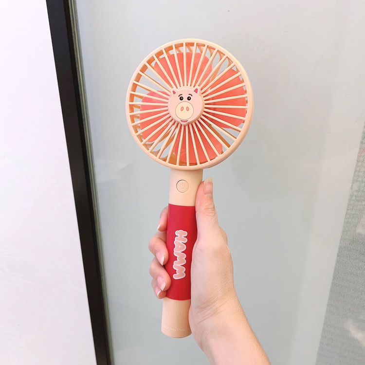 22200-HM 迪士尼主角手提風扇附座 火腿 #SW22