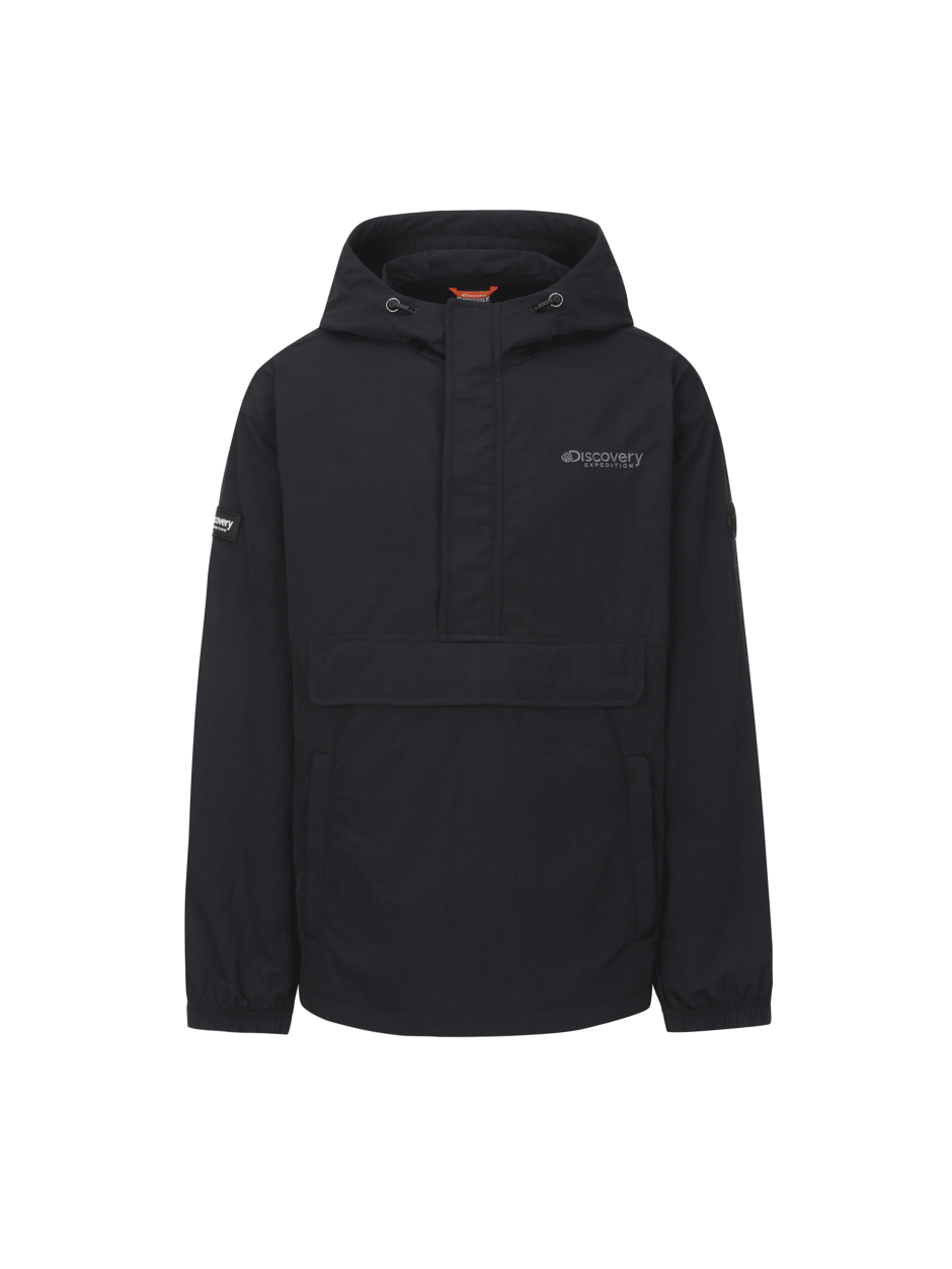 Discovery Wording Point 連帽夾克風衣 外套 黑色 男女款