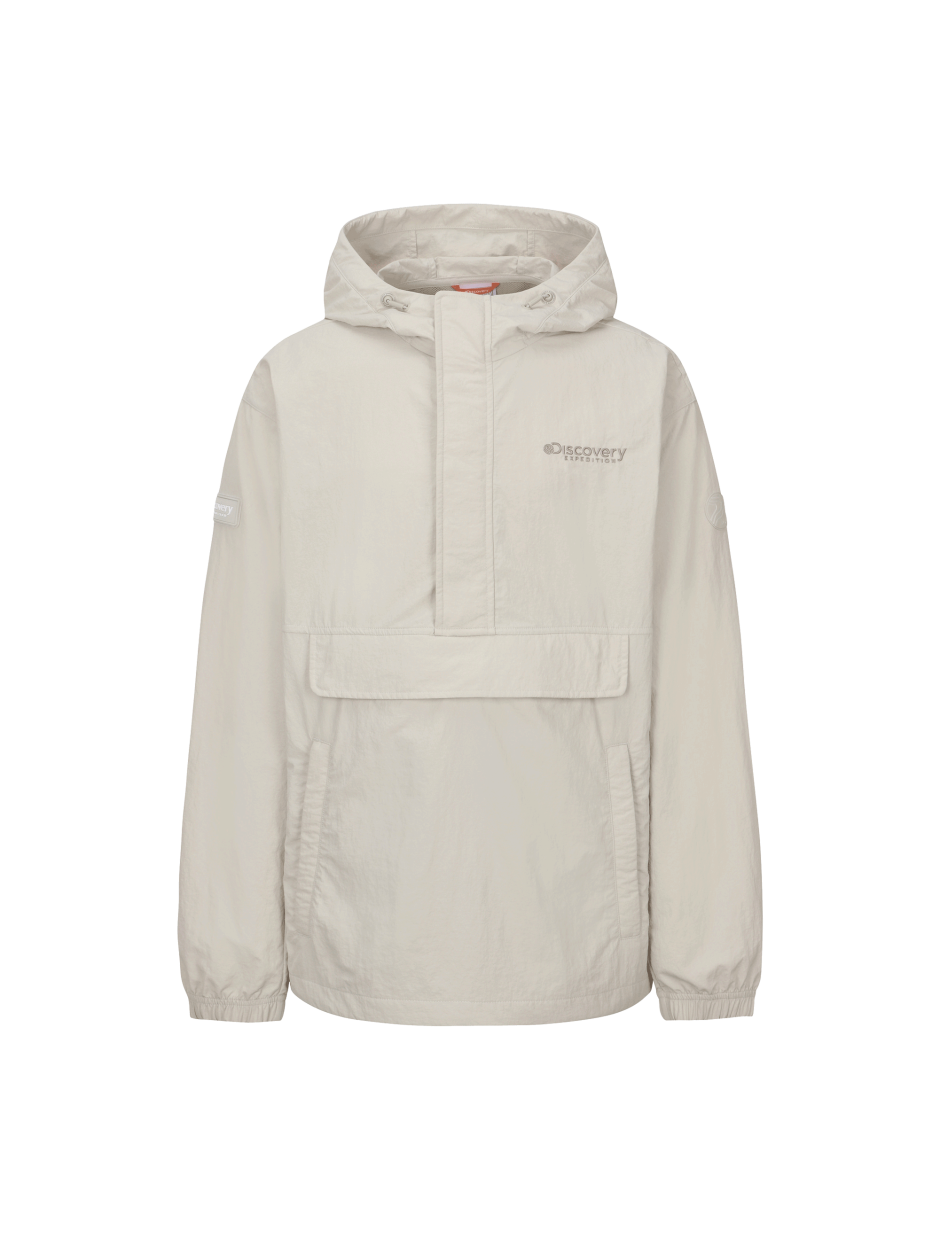 Discovery Wording Point 連帽夾克風衣 外套 淺褐色 男女款