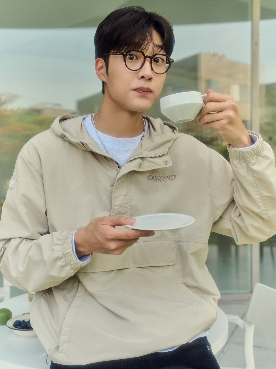Discovery Wording Point 連帽夾克風衣 外套 淺褐色 男女款