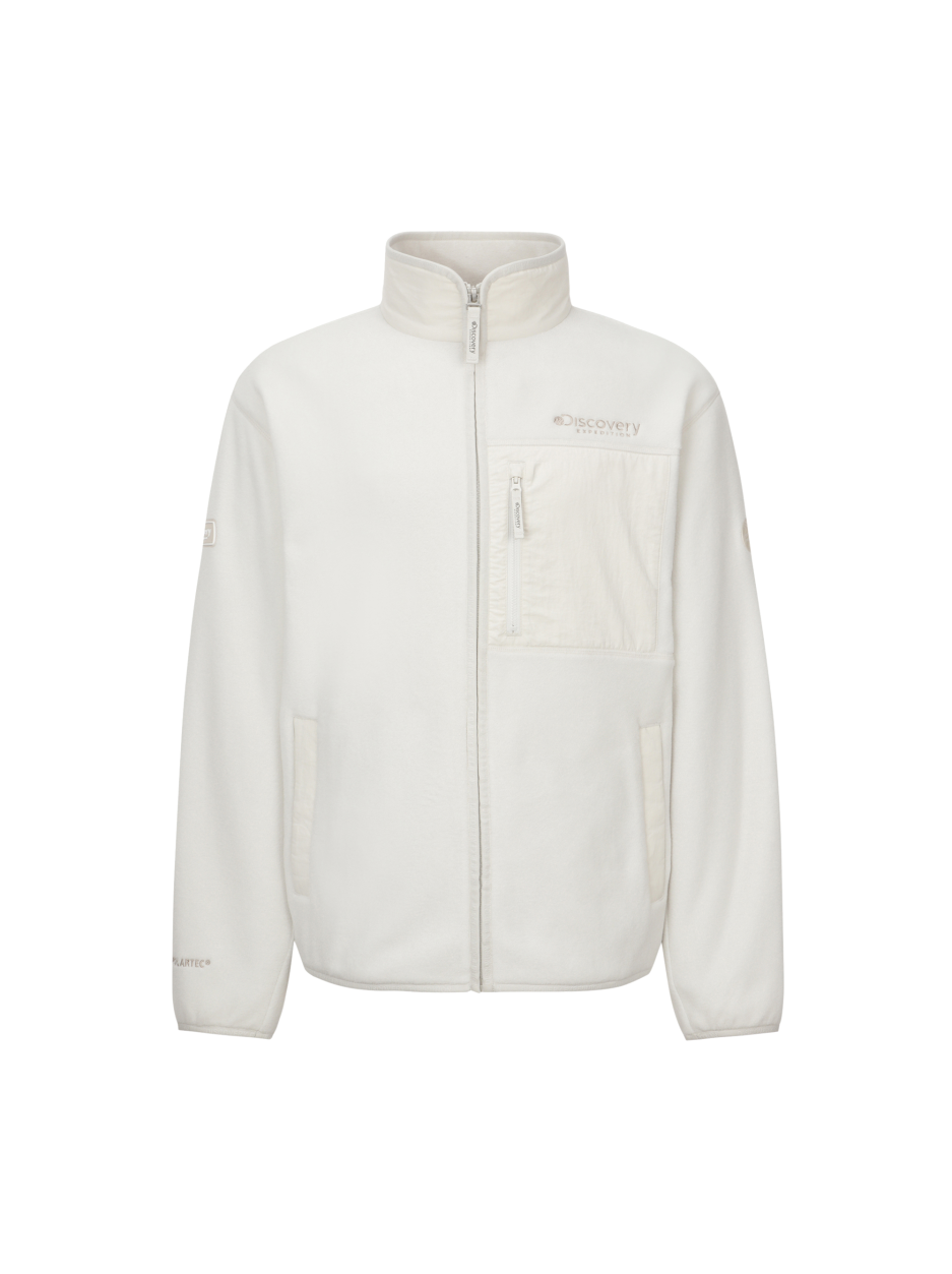 Discovery Polartec 高領夾克 外套 象牙白色 男