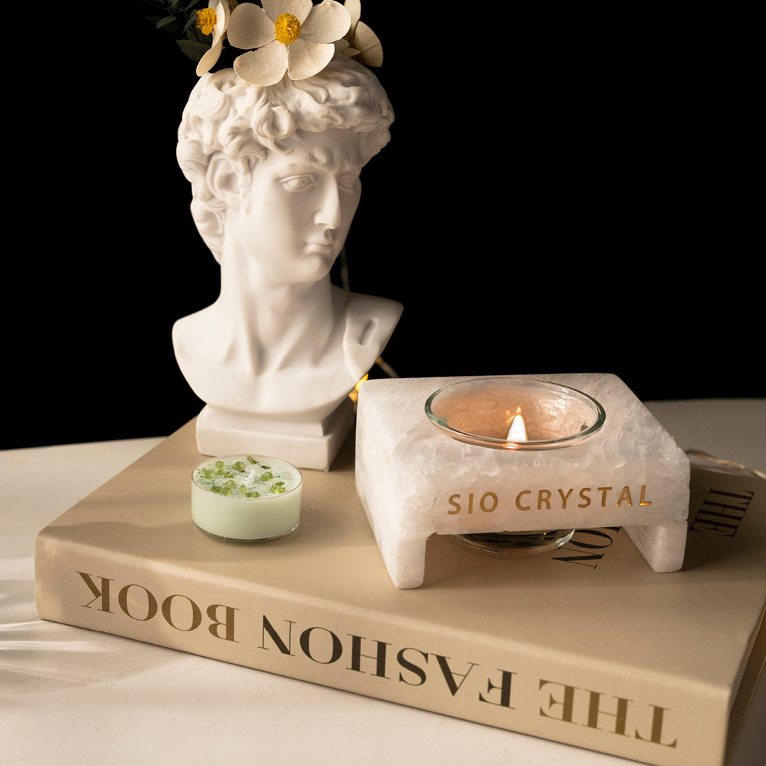 【許願蠟燭】套裝組合 (蠟燭+透石膏底座)