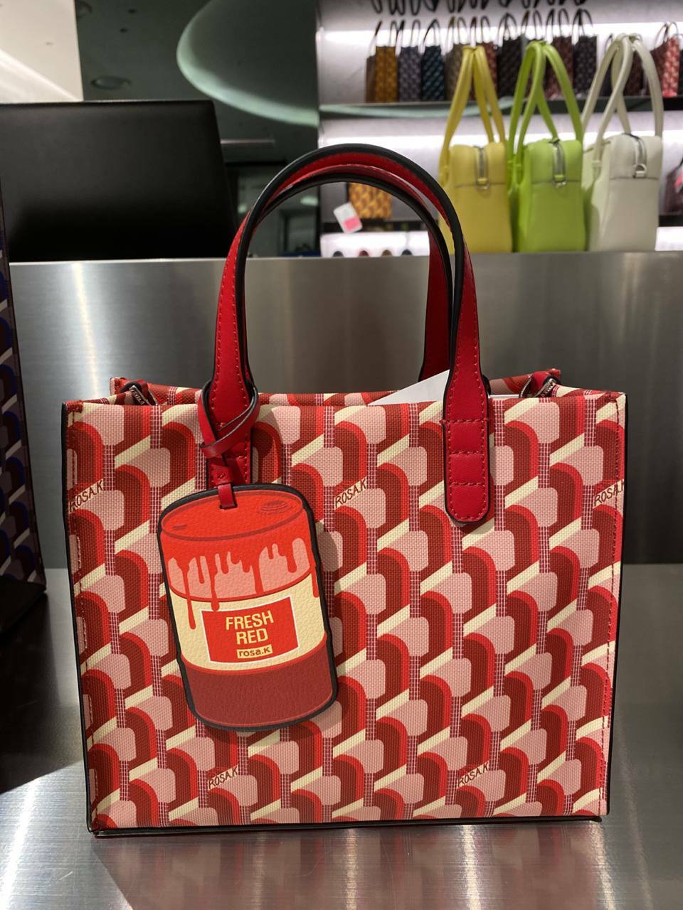 K] ROSA.K CABAS MONOGRAM DAY TOTE_S,REAL RED, RTVFBV662RRFR