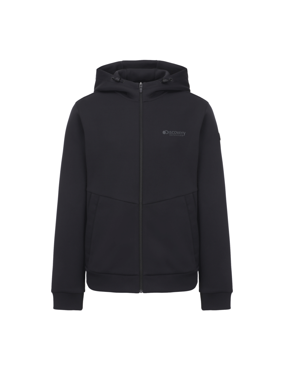 Discovery 連帽 輕便 訓練夾克 風衣 外套 黑色 男