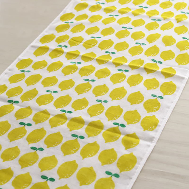 calmland 千代紙タオル 紗布面巾 檸檬