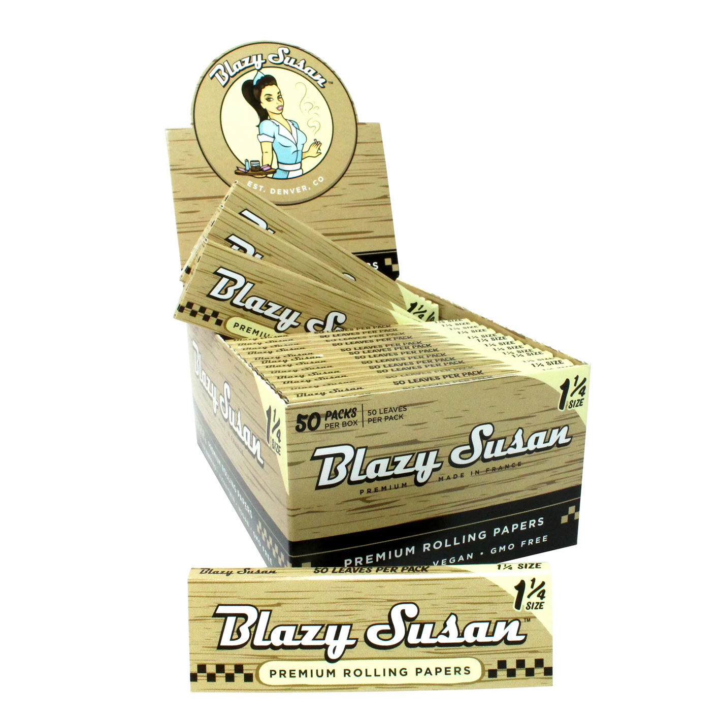 🇫🇷 Blazy Susan - 1 1/4 Unbleached Rolling Papers 捲煙紙（50pc）
