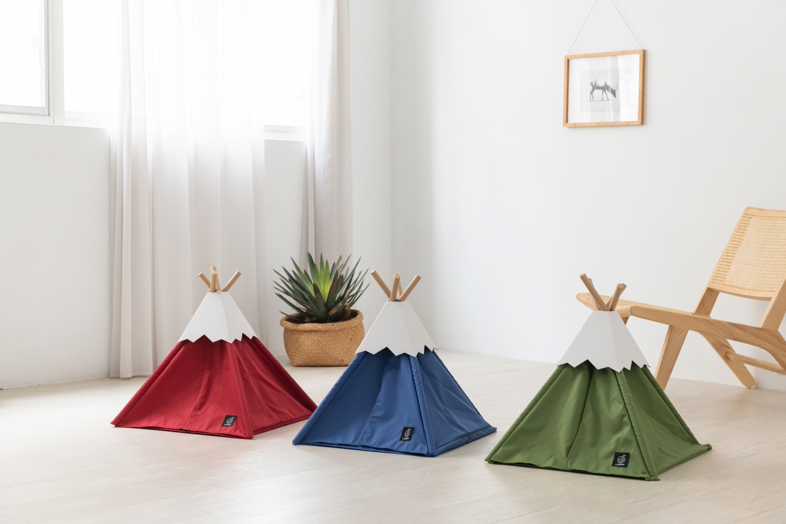 LIFEAPP 小山造型寵物帳蓬 (紅色, 綠色, 藍色)