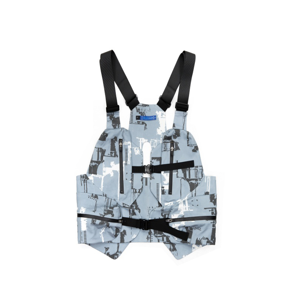 多口袋突變背心-AQUA