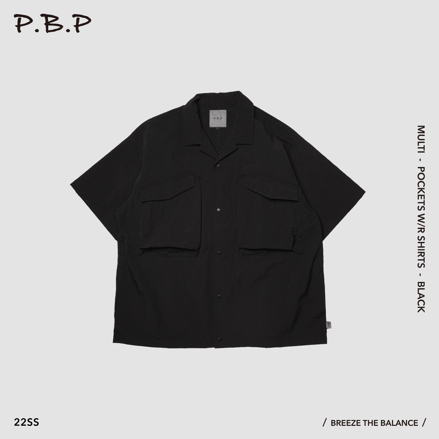P.B.P - Multi Pockets W/R Shirts - Black