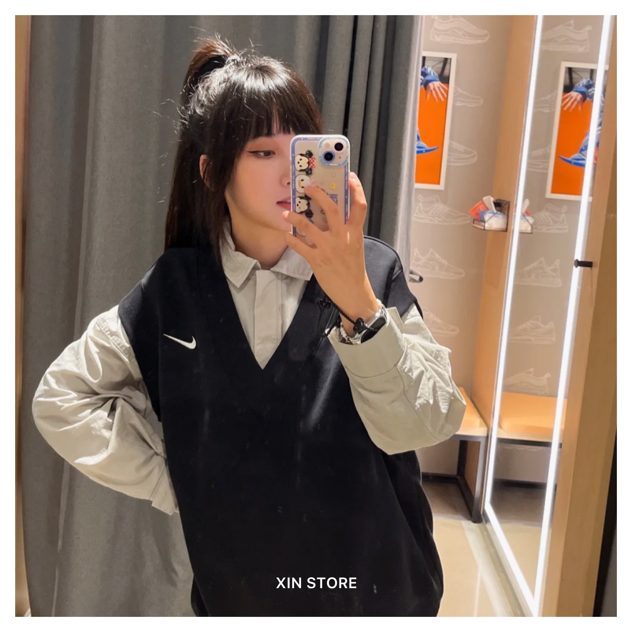 【現貨】Nike Sportswear Phoenix Fleece 小勾 刷毛 運動 落肩 背心 黑 白