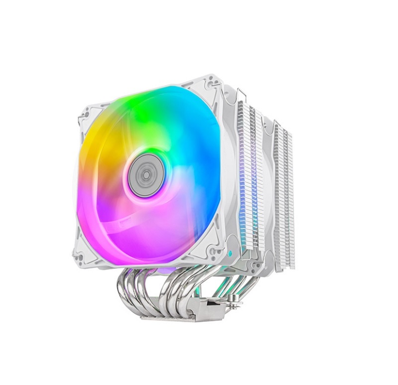 米特3C數位–SilverStone 銀欣 Hydrogon D120 ARGB 白色(雙塔雙ARGB風扇六導管CPU散熱器)/SST-HYD120W-ARGB