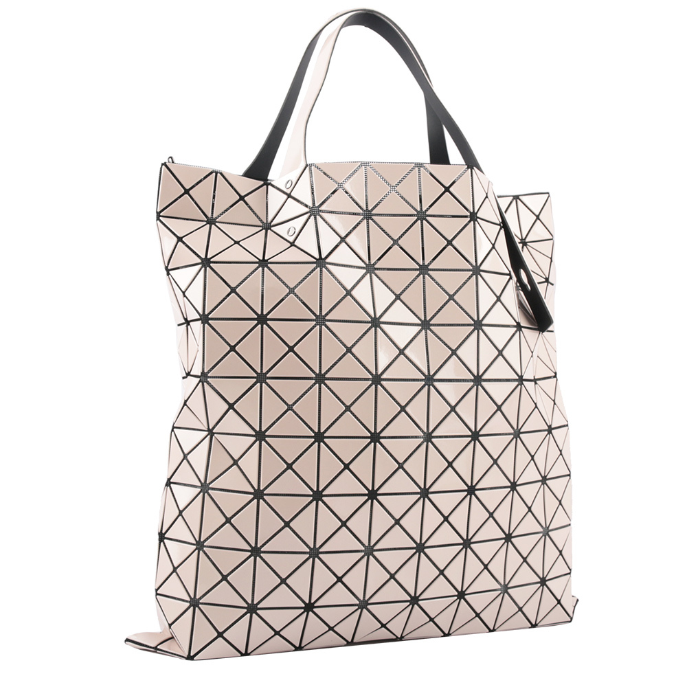 【ISSEY MIYAKE三宅一生】BAO BAO PRISM 10X10 亮面手提包(杏粉色)