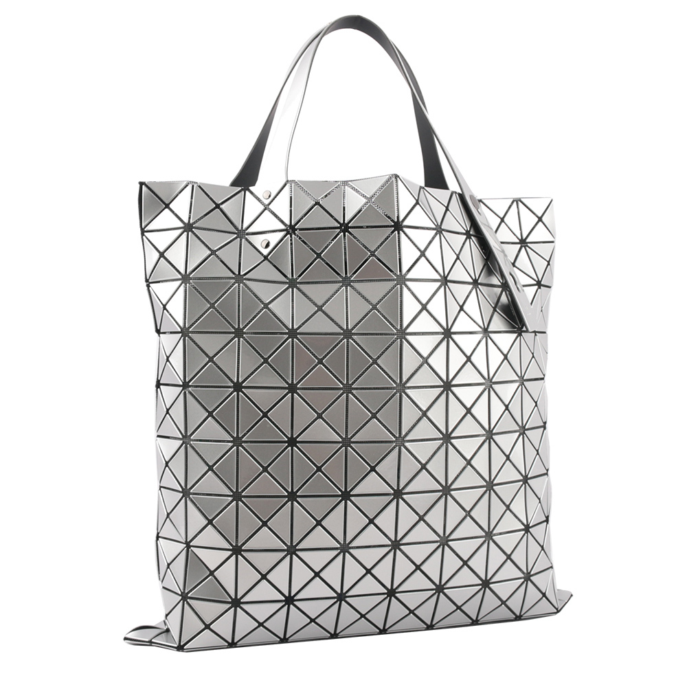 【ISSEY MIYAKE三宅一生】BAO BAO PRISM 10X10 亮面手提包(銀色)