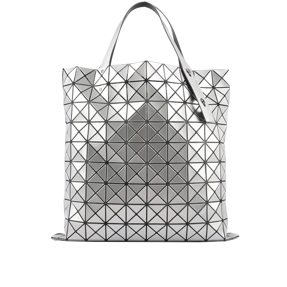 【ISSEY MIYAKE三宅一生】BAO BAO PRISM 10X10 亮面手提包(銀色)