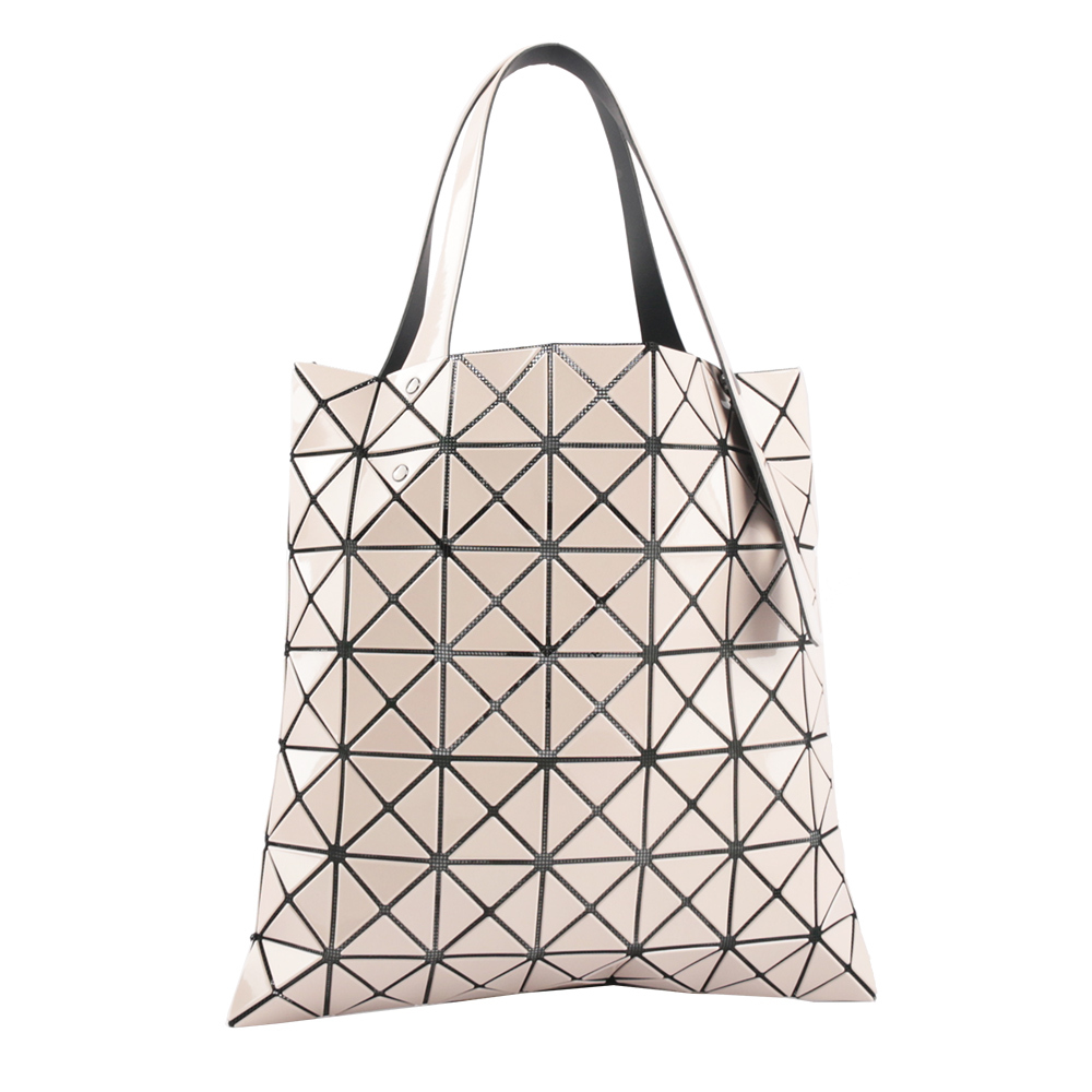 【ISSEY MIYAKE三宅一生】BAO BAO PRISM 7X7 亮面手提包(杏粉色)
