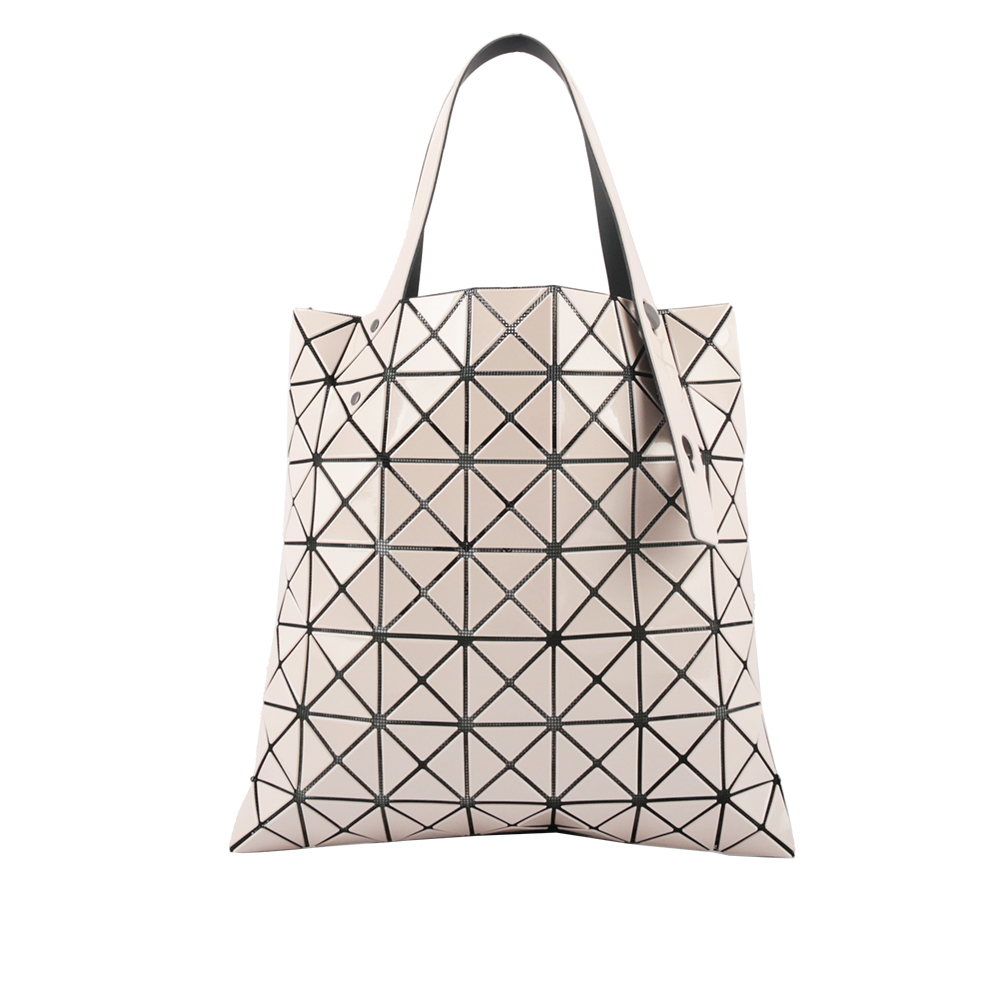 【ISSEY MIYAKE三宅一生】BAO BAO PRISM 7X7 亮面手提包(杏粉色)