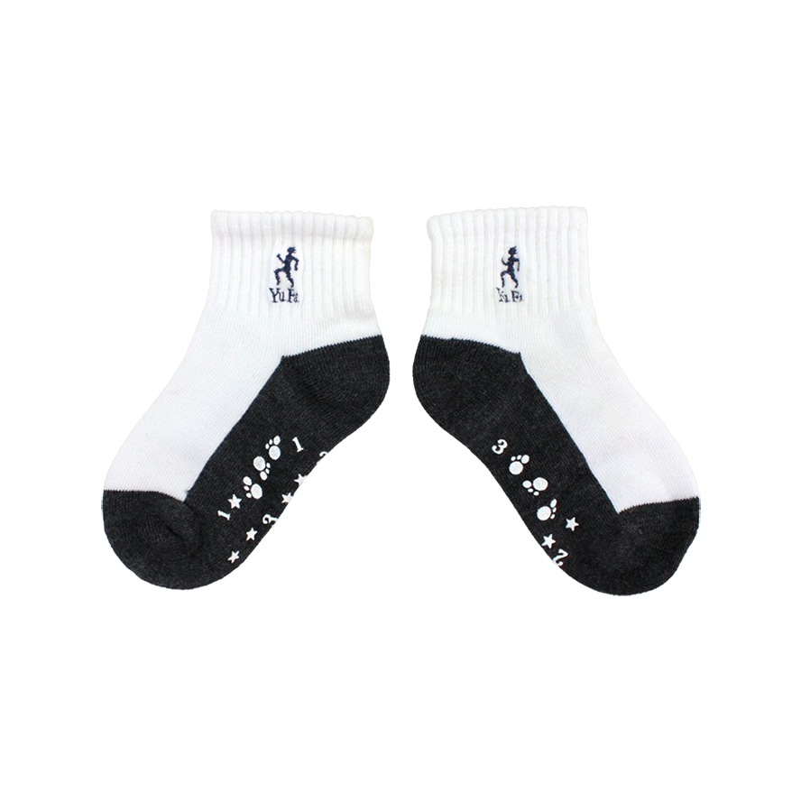 YUFA。LOGO。手工對目。止滑。兒童短襪511