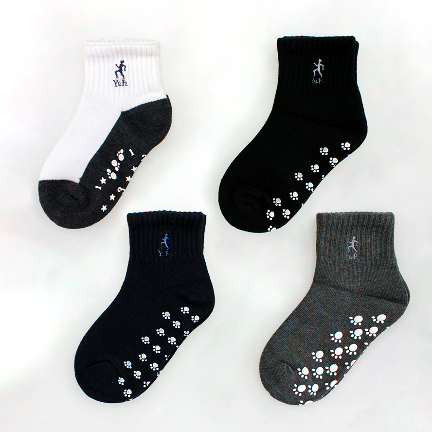 YUFA。LOGO。手工對目。止滑。兒童短襪511