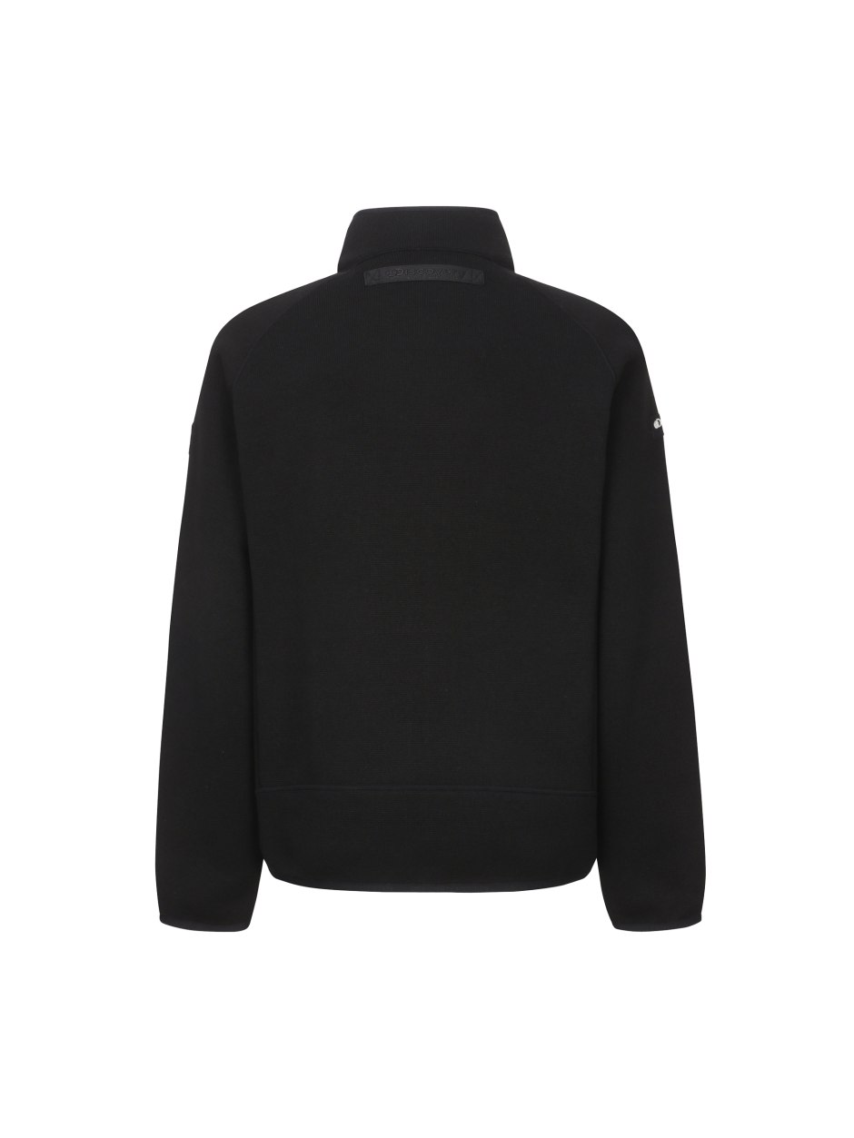 Discovery 針織 抓絨 夾克 外套 黑色 男