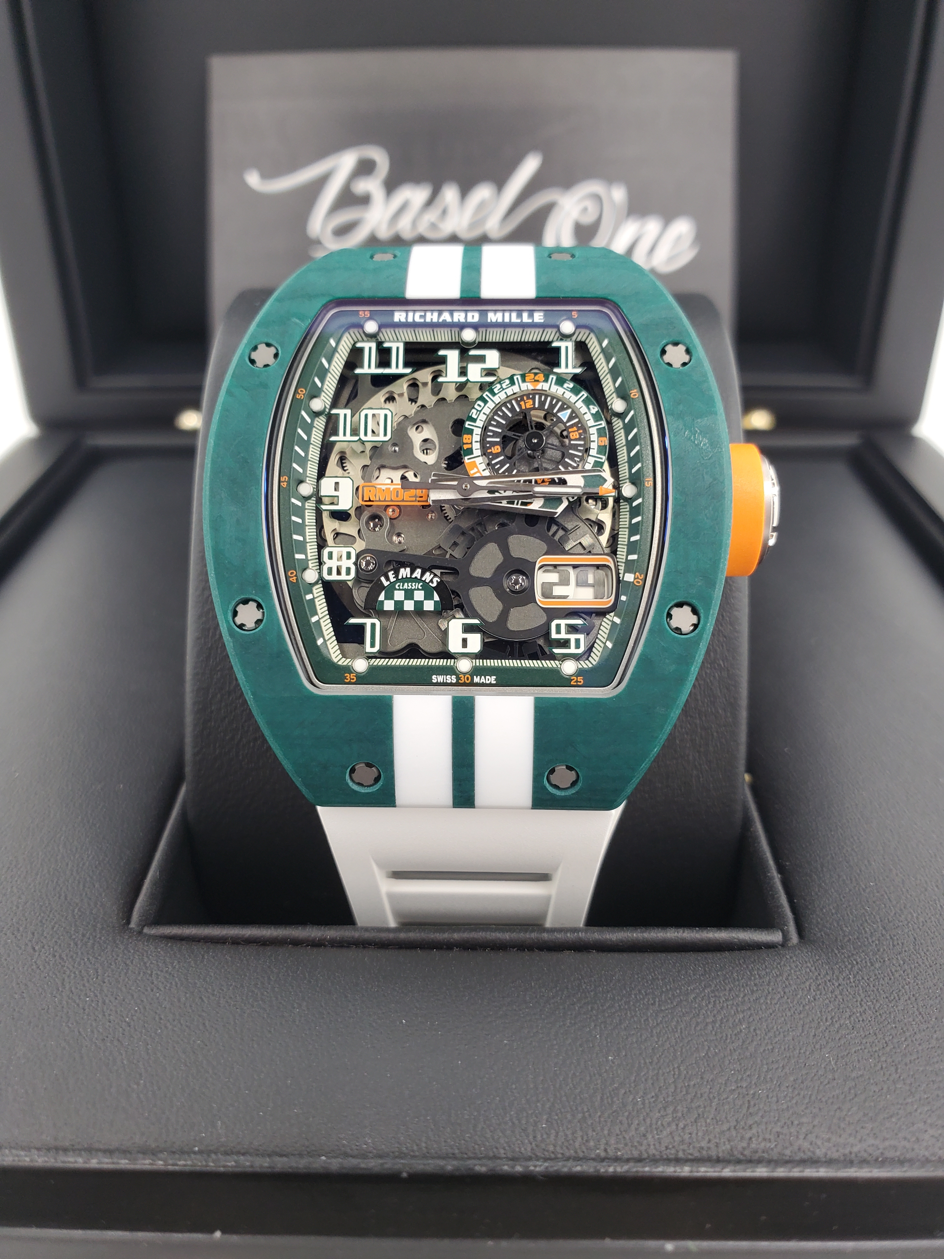BRAND NEW RICHARD MILLE RM029 LE MANS CLASSIC GREEN TITANIUM 30 MM 150 LIMITED EDITION