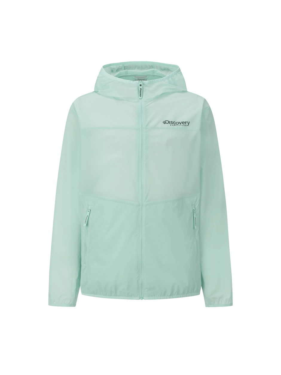 Discovery 輕便 可收納 休閒 風衣 外套 夾克 薄荷綠 男