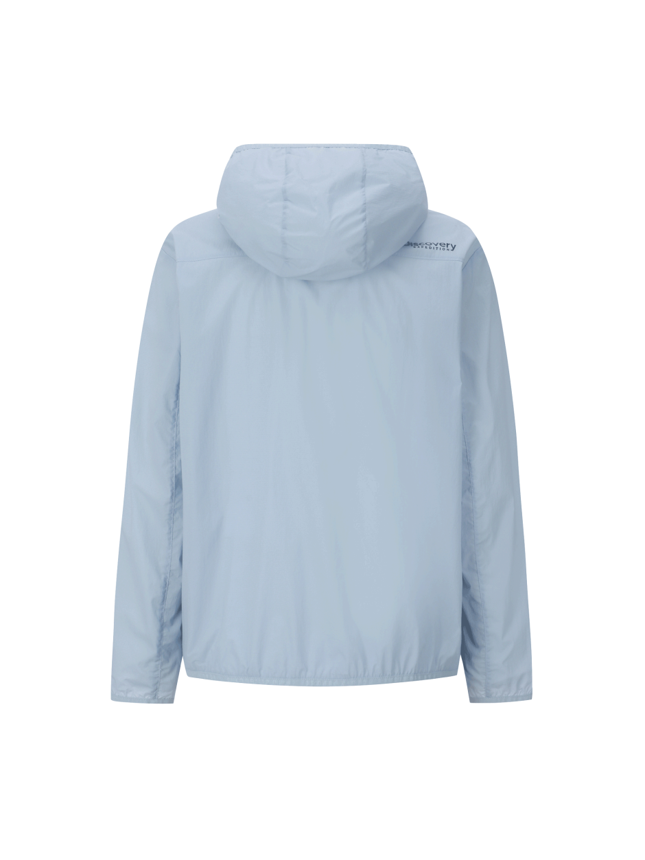 Discovery 輕便 可收納 休閒 風衣 外套 夾克 藍色 男