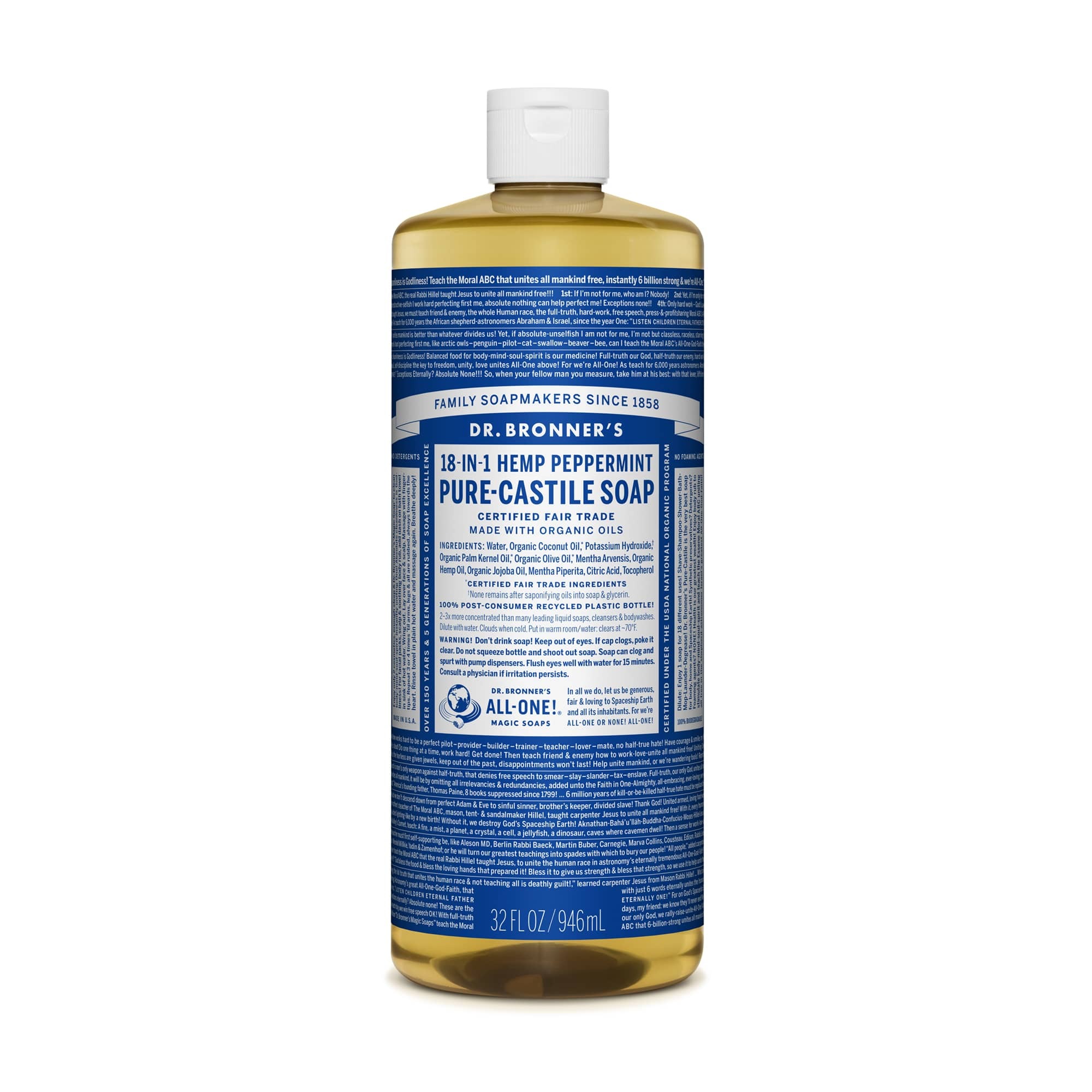 Dr. Bronner's – 有機薄荷皂液 32 fl Oz / 946ml