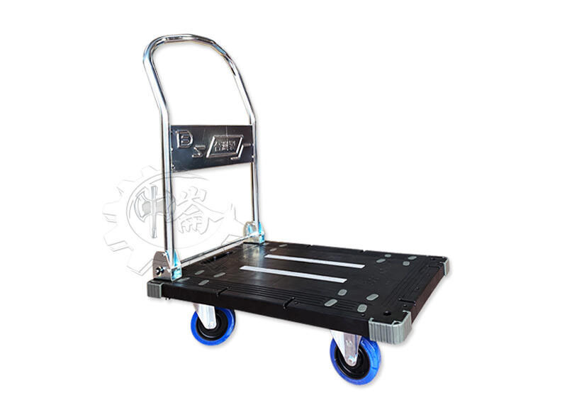 ＊中崙五金【缺貨中】300公斤塑鋼型板車 (DS-5) 47×76公分 加強型 全效輪 5英寸輪 平板車 手推車