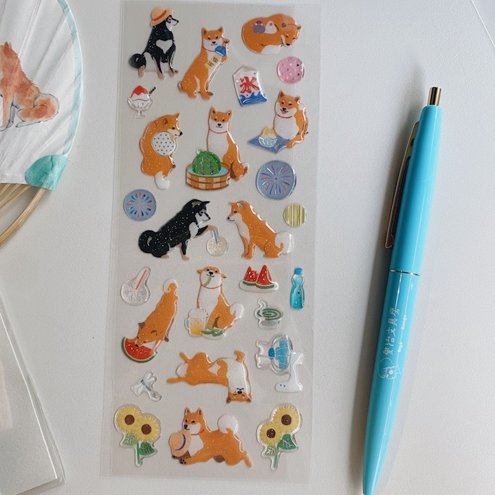 柴犬 立體透明貼紙｜日本ACTIVE CORPORATION