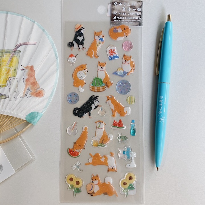 柴犬 立體透明貼紙｜日本ACTIVE CORPORATION