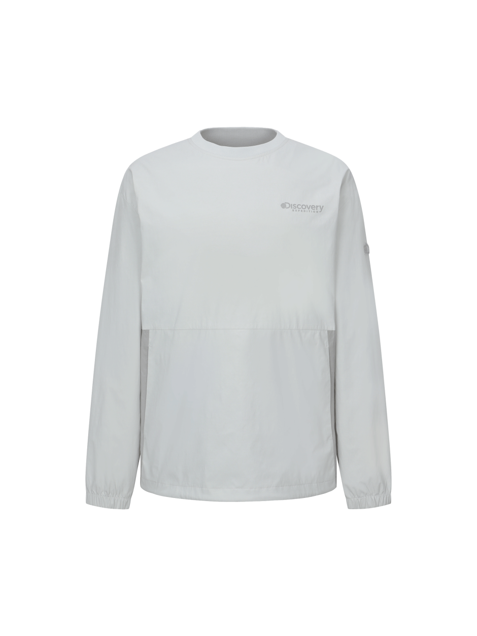 Discovery 圓領 梭織運動衫 襯衣 灰色 男