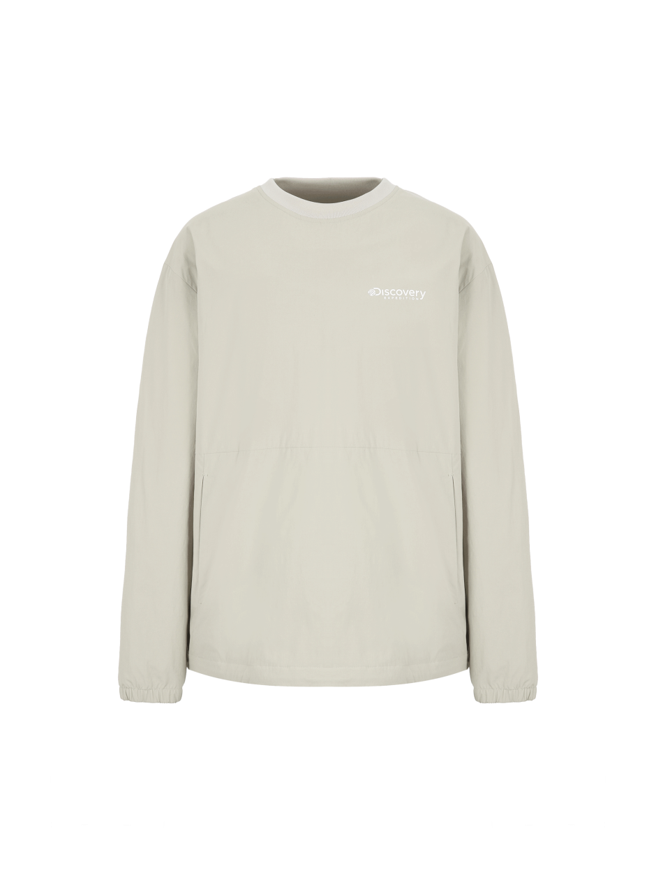Discovery 圓領 梭織運動衫 襯衣 米色 男